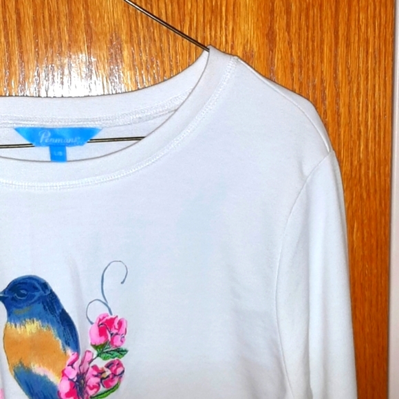 Off-White Sweater with Colorful Bird Design NWOT - Picture 5 of 8